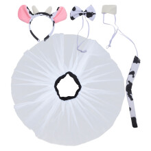 2Ensembles Bandeau Oreilles Vache Queue Costume Cosplay Enfants