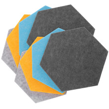 40Pièces Panneaux Memo Hexagonaux En Feutre Adhésif Coloré Pour Mur