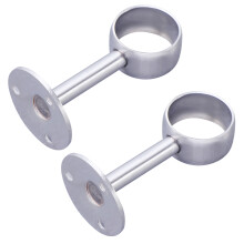 4Pièces Supports Solides Argentés Pour Tringles Rideaux Plafond Maison
