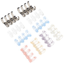 10Pièces Clips Anneaux Plastique Quatre Trous Flexible Coloré