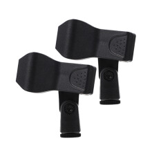 4Pièces Clips Microphone Plastique Universels Noir Durable Pour Micro