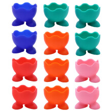 24Pièces Présentoirs Œufs Silicone Colorés Usage Culinaire