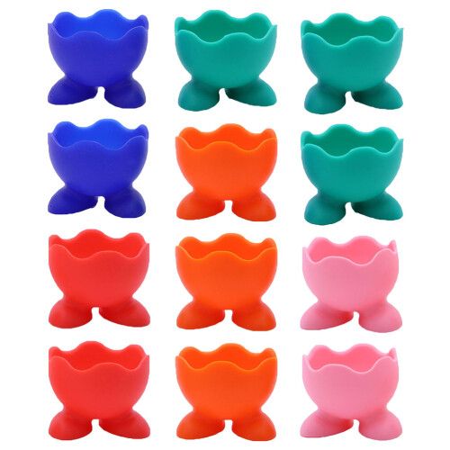 24Pièces Présentoirs Œufs Silicone Colorés Usage Culinaire