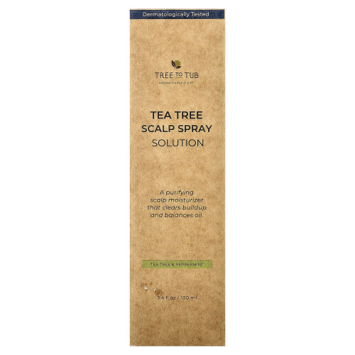 Tree To Tub, Instant Calm Tørr Hårsolution, Tea Tree & Peppermint, 3,4 fl oz (100 ml) 1