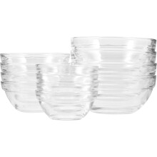 24Pièces Bols En Verre Multipurpose Transparent Pour Salade Dessert
