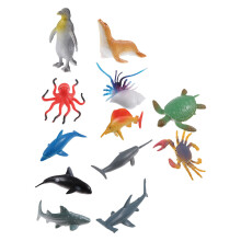 24Pièces Modèles Simulation Animaux Jouets Ludiques Enfants