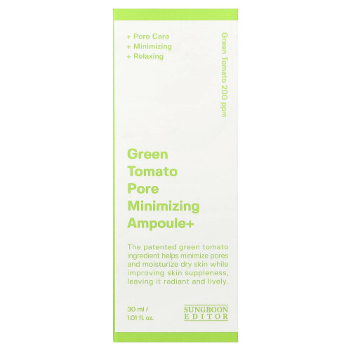 Sungboon Editor, Grön Tomat Pore Minimizing Ampoule+, 1,01 fl oz (30 ml) 1