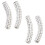 12Pièces Boucles Pour Lacets Métalliques Blanches Décorations Mode 1