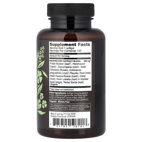 Herbs Etc., Lung Tonic, 120 Softgels 1