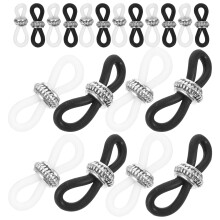 40Pièces Supports Chaînes Lunettes Silicone Souple Couleurs Variées