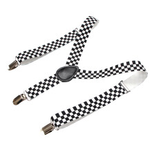3Pièces Clip-on À Motif Carreaux Y- Clips Argentés