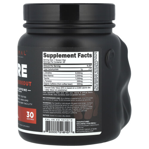 PrePrimal, Pre-Workout, Primate Punch, 15,98 oz (453 g) 2