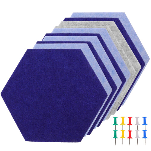 20Pièces Tableau D'affichage Hexagonal En Feutre Pour Mur