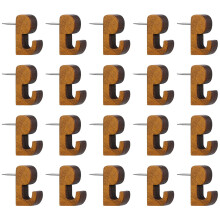 20Pièces Punaises En Bois Marron Pour Fixation Murale Et