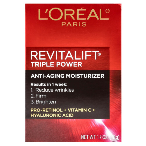 L'Oréal, Revitalift Triple Poder, Humectante Anti-Añejamiento, 1.7 oz (48 g) 1