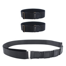 2Pièces Shirt Stay Belt Noir Anti- Pour Chemise Hommes Et