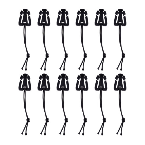 24Pièces Organisateur Élastique Noir Durable Pour Cordes Sangles