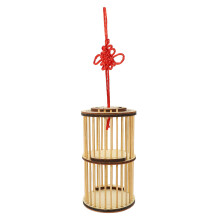 2Pièces Cage Suspendue En Bambou Khaki Pour Stockage D’insectes