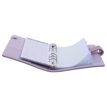 1Ensemble Cahier Budget Organiseur Cash Avec Zippées Violet