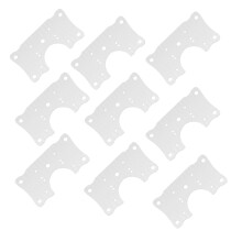 10Pièces Plaques Réparation Charnière Cabinet Métal Inox Argent