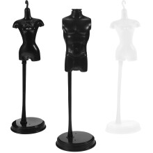 3Pièces Cintres Mannequin ABS Pour Vêtements De Poupées Miniatures