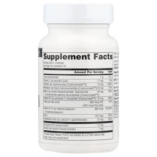 Source Naturals, Coenzymate B Complex, Peppermint, 60 Lozenges 1