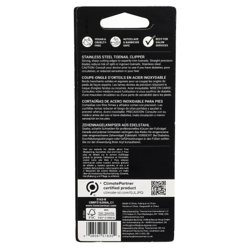 Tweezerman, Stalen Staaf Toenail Clipper, 1 Count 2