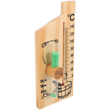 2Pièces Minuteur Sauna Bois Élégant 15 Minutes Usage