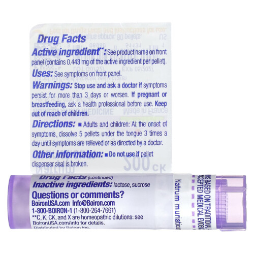 Boiron, Natrum Muriaticum, 200CK, Ca. 80 Pellets 1