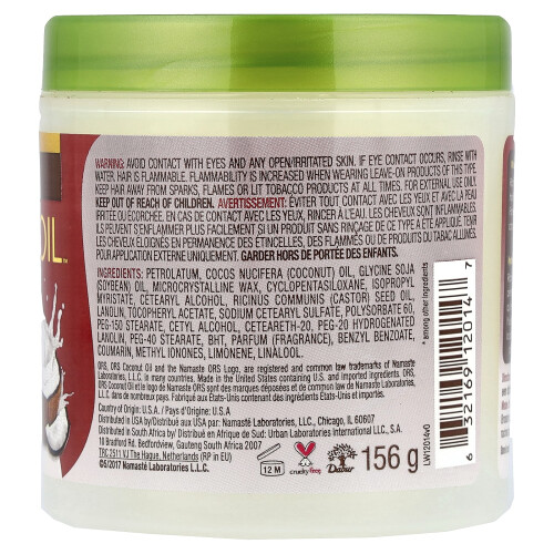 ORS, Olio di Coco per Capelli e Scalp, 5,5 oz (156 g) 1