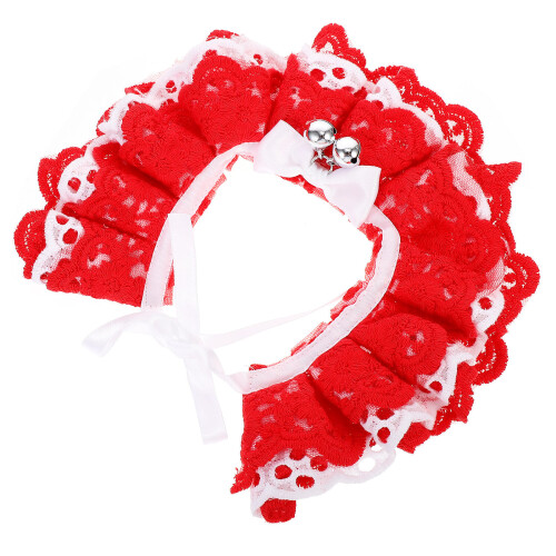 Collier En Coton Dentelle Confortable Pour Animaux
