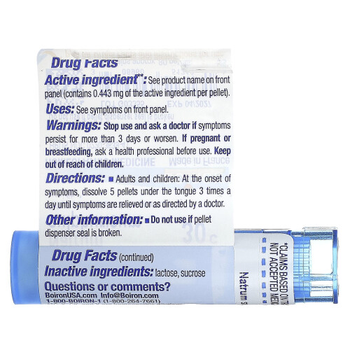 Boiron, Natrum Sulphuricum, 30C, Ca. 80 Pellets 1