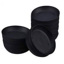 45Pièces Supports De Pots De Fleurs Plastique Noir Résistant Soleil