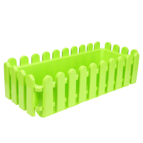 2Pièces Cache-Pot Plastique Vert Rectangulaire Pour