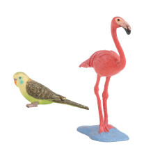 4Pièces Jouets Oiseaux Statues PVC Assorties Décoration Enfants