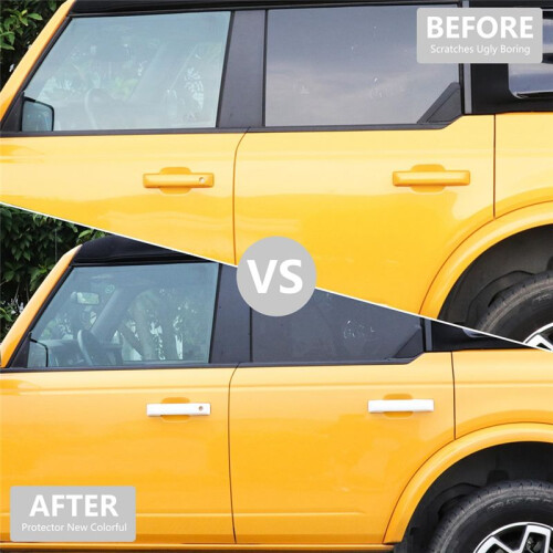 Car Door Handle Protector Tailgate Handle Cover Trim for  Bronco 21-2024 Accessories White Without   Hole