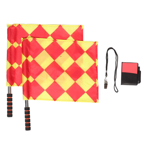 5Ensembles Kit Arbitre PVC Drapeaux Cartons Sifflet Acier