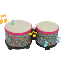 Juego de bongós de 5 y 6 pulgadas - Textura azul, Combo