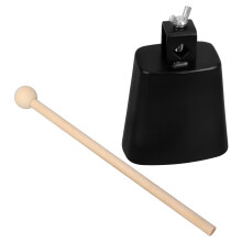 3Pièces Cowbell Noire Métal Compacte Pour Batterie Accessoires