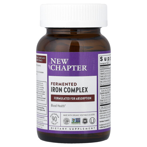 New Chapter, Gefermenteerd IJzercomplex, 90 Vegetarische Tabletten 2