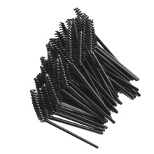 250Pièces Pinceaux Jetables Cils Sourcils Noir Outils