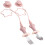 1Ensemble Ensemble Couverts Enfant Rose Silicone Acier Auto-Alimentation 1