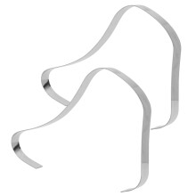 2Pièces Porte Chaussures Argenté Inoxydable Stand Multifonction