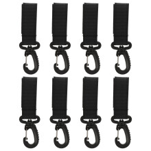 8Pièces Crochets Suspendus Poussette Noir Sécurisés Polyvalents