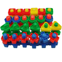 3Pièces Ensemble Gros Boulons Multicolores Jeu Motricité Enfants