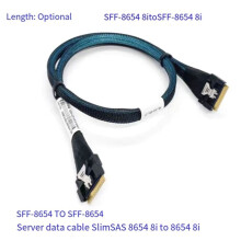 Adaptateur de Carte Vidéo Externe PCIe 4.0 SlimSAS SFF8654 8i Vers 8i Série 9500 NVMe Haute Vitesse Disponible 1 M