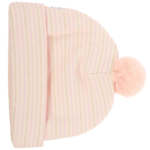 Turban Coton Rose Bébé Accroche-Regard