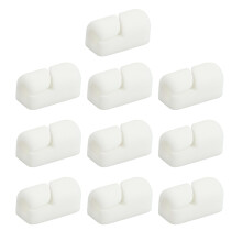 10Pièces Organisateurs De Câbles En Silicone Clips Pour Bureau