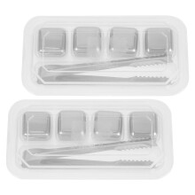 8Ensembles En Acier Inoxydable Réutilisables Bar Transparent