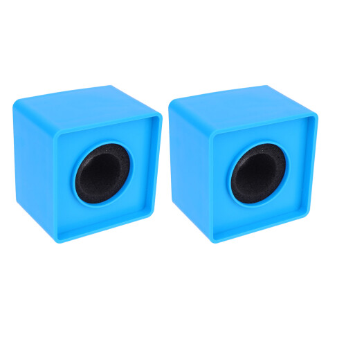 4Pièces Logo Micro ABS Bleu Forme Portable